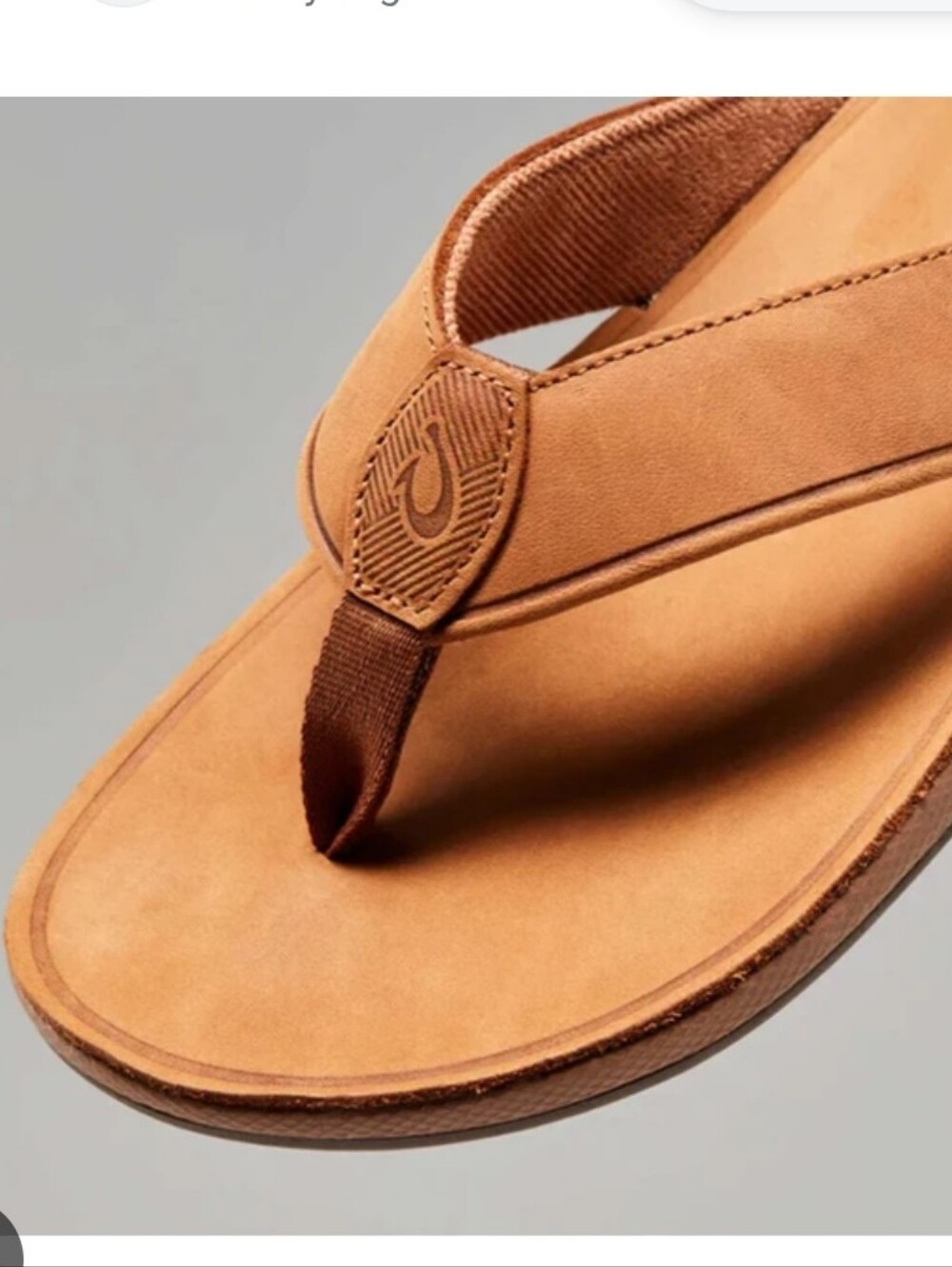 Olukai Tuahine Leather Thong Slide Slipon Flip-Flops Sandals View 3